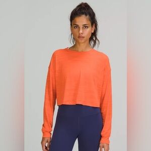 Lululemon Oversized Muscle Love Long Sleeve Shirt Tiger Mesh, Size 8